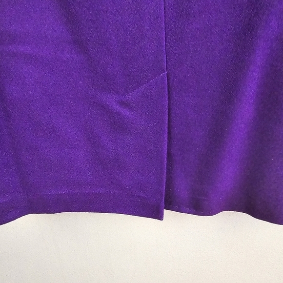 PENDLETON Vintage Pure Virgin Wool Midi Pencil Skirt Lined Purple Womens Size 10 - Picture 9 of 15